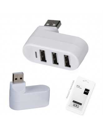 Rotatable High Speed 3 Ports USB HUB 2.0 USB Splitter Adapter for Notebook/Tablet Computer PC Peripherals