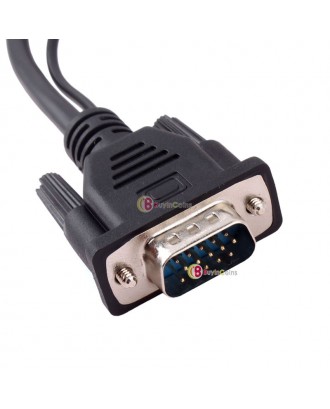New VGA Male to HDMI Female Converter Adapter Cable with Audio interface