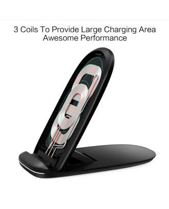 Fast Qi Wireless 10W 3Coil Charger Charging Foldable Pad Stand Dock For iPhone X 10 8/8 Plus Samsung Note8 S8 S7 #G600