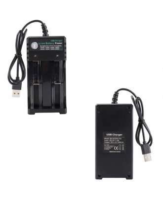 2Slot Li-ion Battery AC Charger Adapter For 18650 18500 16340 14500 26650